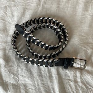 Black and Silver Woven Belt